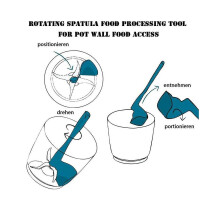 Spatule rotative racloir de cuisine, ustensile de cuisine Thermomix, outils rotatifs