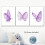 Ensemble de 3 affiches murales papillon - Papillon violet 2