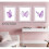 Ensemble de 3 affiches murales papillon - Papillon violet 3