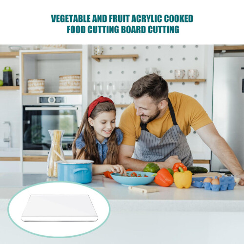 Kitchen Clear Acrylic Cutting Boards Lightweight Harmless Non-slip Cutting Board For Cutting Vegetable 2