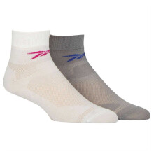 (6.5 UK-8 UK, White/Grey) Reebok Unisex Adult Sports Light Camouflage Running Ankle Socks (Pack of 2)