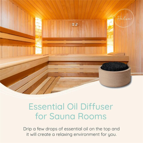 Wood Lava Rock Essential Oil Diffuser, Black Lava Rock Stone Diffuser, Stone Diffuser for Home, Offices, Yoga, Sauna
