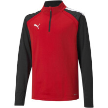 (15 Years, Red) Puma Childrens/Kids TeamLIGA Quarter Zip Fleece Top