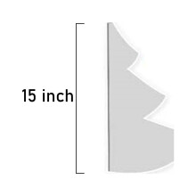 PVC Christmas Tree Stencil and Ruler 8in Reusable