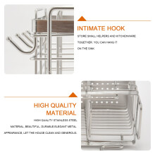 Kitchen Hanging Stainless Steel Chopsticks Spoons Fork Cutlery Holder Organizer Rack Drainer Storage