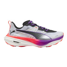 (4 UK, White/Glowing Red) Puma Womens/Ladies Deviate Nitro Elite Running Shoes