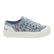 (4 UK, Light Blue) Rocket Dog Womens/Ladies Jazzin Plus Leopard Print Canvas Trainers