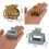 Mini Claw Hair Clips Square Double Row Matte 8 Pcs 6