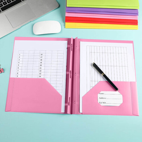 Valentine's Decor Plastic Pocket Folders Letter Size