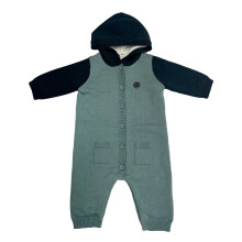 (6-9 Months, Green) Pretty Green Baby Jumpsuit