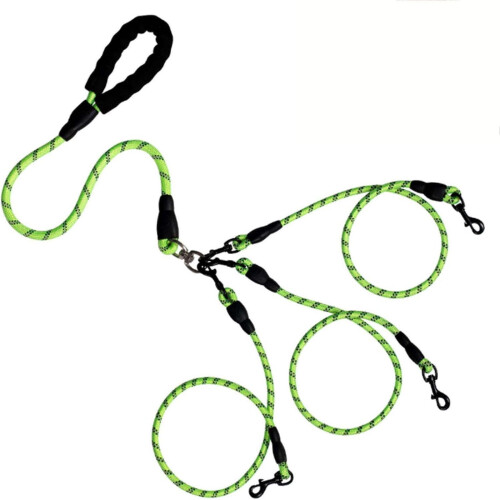 Nylon Reflective Dog Leash with Handle Padded Grip and