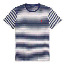 (M, Navy) Ralph Lauren Mens Striped T-Shirt