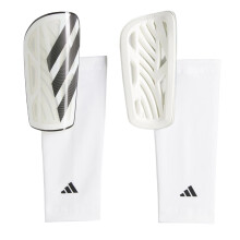 (XL, White/Black) Adidas Unisex Adult League 3 Stripes Shin Guards