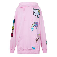 (4-5 Years, Pink) Diadora Girls Unicorn Overhead Drawstring Hoodie