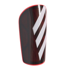 (M, Black/Red) Adidas Unisex Adult League 3 Stripes Shin Guards