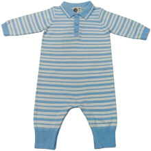 (6-9 Months, Frozen/Fjord) Pretty Green Baby Striped Romper