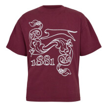 (M, Burgundy) Slazenger Mens Court Graphic Print Relaxed Fit T-Shirt