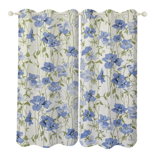 Floral Flower Window Curtains Blackout Thermal Insulated