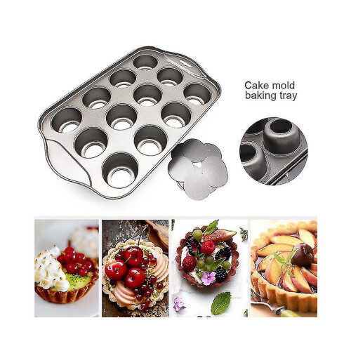 12 mini-kakformar för cheesecake, muffins, muffins, bakplåt 1
