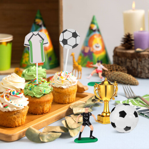 Football Cake Topper Plastic Paper Assorted Colors 2