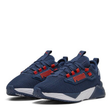 (12 UK Child, Navy/Red) Puma Childrens/Kids Mesh Running Trainers