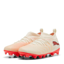(1 UK, Almond/Red) Puma Childrens/Kids Future 9 Match Firm Ground Football Boots