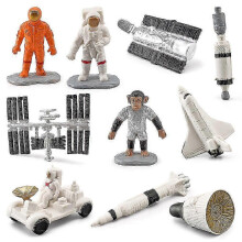 10 stuks astronautenfiguurtjes - taarttoppers en kinderspeelgoed met ruimtethema