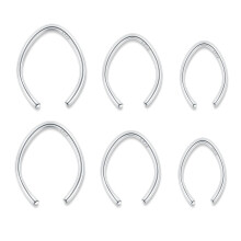Sterling Silver Huggie Hoop Earrings for Women 3 Pairs 6mm