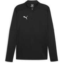 (XL, Black) Puma Mens TeamFinal Quarter Zip Training Fleece Top