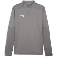 (M, Iron/Silver) Puma Mens TeamFinal Quarter Zip Training Fleece Top