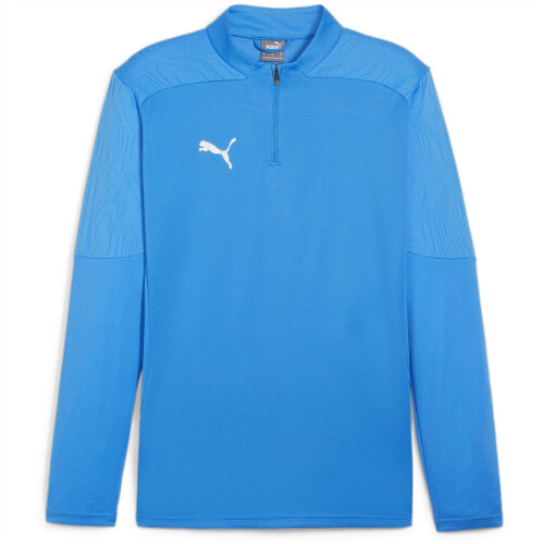 Puma (S, Blue) Puma Mens TeamFinal Quarter Zip Training Fleece Top