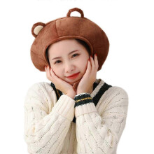 Joli chapeau en peluche lapin/ours, oreilles d'animal 3D mignonnes, accessoire photo pour les fêtes