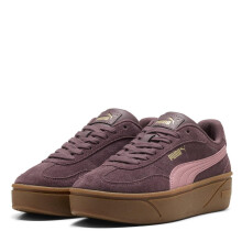 (7 UK, Brown/Pink) Puma Womens/Ladies Club Era II Suede Platform Trainers