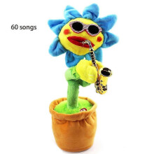 13in Electric Toy Stuffed Dancing Flower for Birthday Gift Party Favor Soundable for Smart Toy Soft
