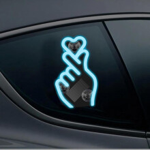 Solar-Powered Heart-Shaped LED Car Interior Light