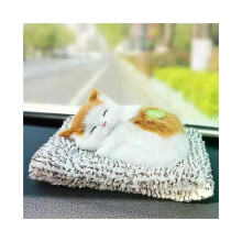 Décorations de voiture : adorables chatons endormis en peluche, jouets et cadeaux pour enfants, accessoires