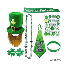 Ensemble de 7 pièces pour une fête costumée sur le thème du carnaval ou de la Saint-Patrick. Idéal pour