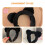 Black Plush Cat Ear Headband Soft Comfortable 5