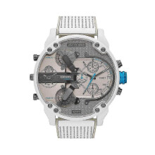 Aleko Montre Chronographe Mr. Daddy Diesel Pour Homme 50 mm, Montre En Acier Inoxydableblanc