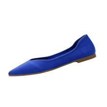 Women's Solid Color Pointed Toe Flat Lace-Up Shoes