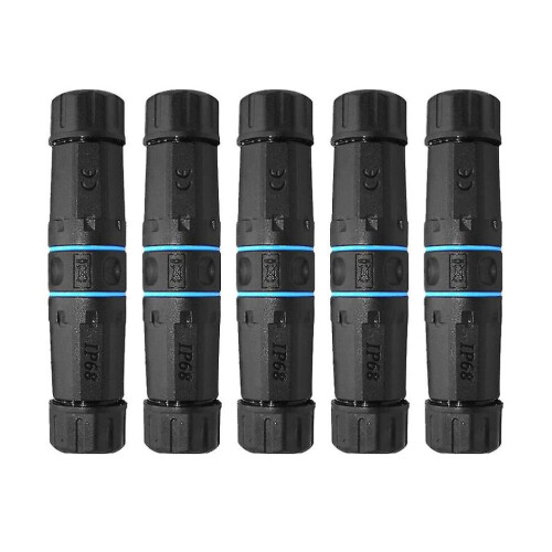 Lot de 5 connecteurs RJ45 étanches IP68, blindés, pour câble Ethernet Cat6.