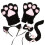 Ensemble 5 pièces pour cosplay de chat créatif : queue, oreilles, collier, pattes et gants style anime 1