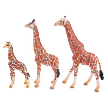 Interaktives Giraffenfamilien-Puzzlespielzeug – realistische Dschungeltierfiguren für Kinder