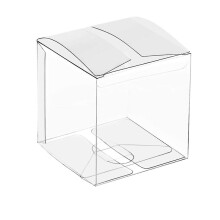50 boîtes en plastique transparent pour cadeaux, emballage cadeau en PVC, boîte à bonbons transparente,
