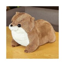 Schattige pluche otter van 50/65 cm - Realistische knuffel van een wild dier voor een gezellige huisdecoratie