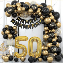 Décoration pour un 50e anniversaire, Décoration pour un homme ou une femme fêtant ses 50 ans, Guirlande