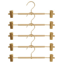 Lot de 5 pinces à pantalons en alliage d'aluminium antidérapantes pour sécher pantalons et jupes.