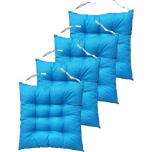 Square Tufted Chair Pads Set of 4 Tk Blue 18"x18"x3"