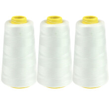 Sewing Thread Kit Polyester 3-Pc 2300 Yds Prewound Bobbins