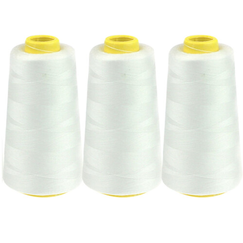 Sewing Thread Kit Polyester 3-Pc 2300 Yds Prewound Bobbins